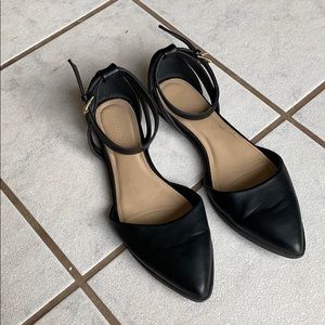 Pointed Flats with Ankle Straps